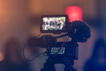Filming at a conference