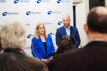 New Zealand minister Louise Upston and Tourism New Zealand chief executive René de Monchy
