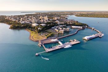 An aerial view of Darwin
