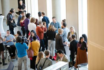 Networking or coffee break at a conference