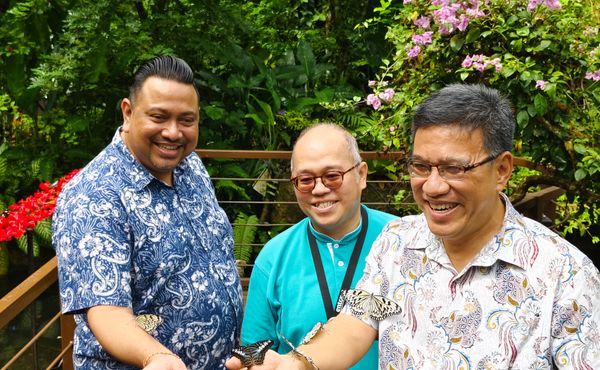L-R Ashwin Gunasekeran, CEO of Penang Convention & Exhibition Bureau, Joseph Goh, CEO of Entopia & YB Wong Hon Wai, Penang state executive councillor for tourism and creative economy.