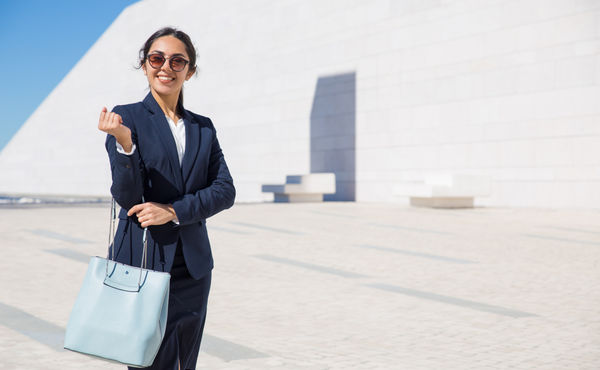 Female business traveller
