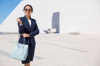 Female business traveller