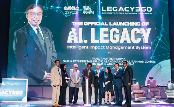 The Hon. Dato Sri Abdul Karim, representing the Premier of Sarawak, launched the world's first business event legacy management system. 