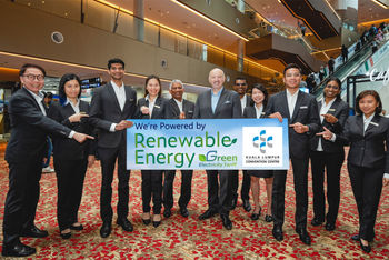 KLCC powered by renewable energy  John Burke, General Manager of the Kuala Lumpur Convention Centre (sixth from