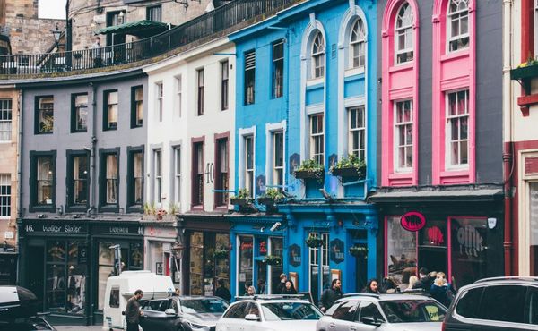 A colourful Edinburgh street