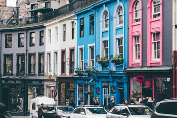A colourful Edinburgh street