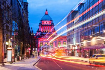 Belfast at night long exposure