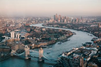 London cityscape aerial