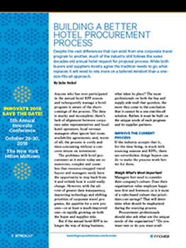 Building a Better Hotel Procurement Process