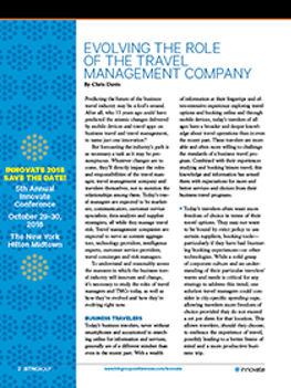 Evolving the Role of the Travel Management Company