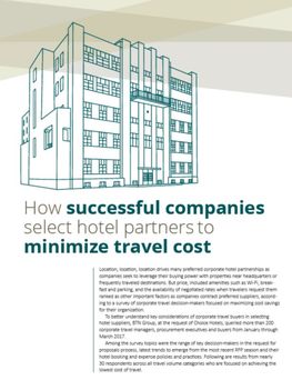How Successful Companies Select Hotel Partners to Minimize Travel Costs