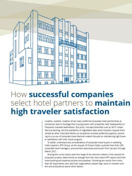 How Successful Companies Select Hotel Partners to Maintain High Traveler Satisfaction