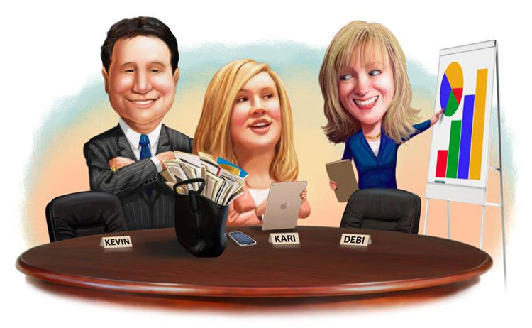 Lanyon's Kevin Iwamoto, CWT Meetings & Events' Kari Wendel & SMM coach Debi ScholarScott Pollack