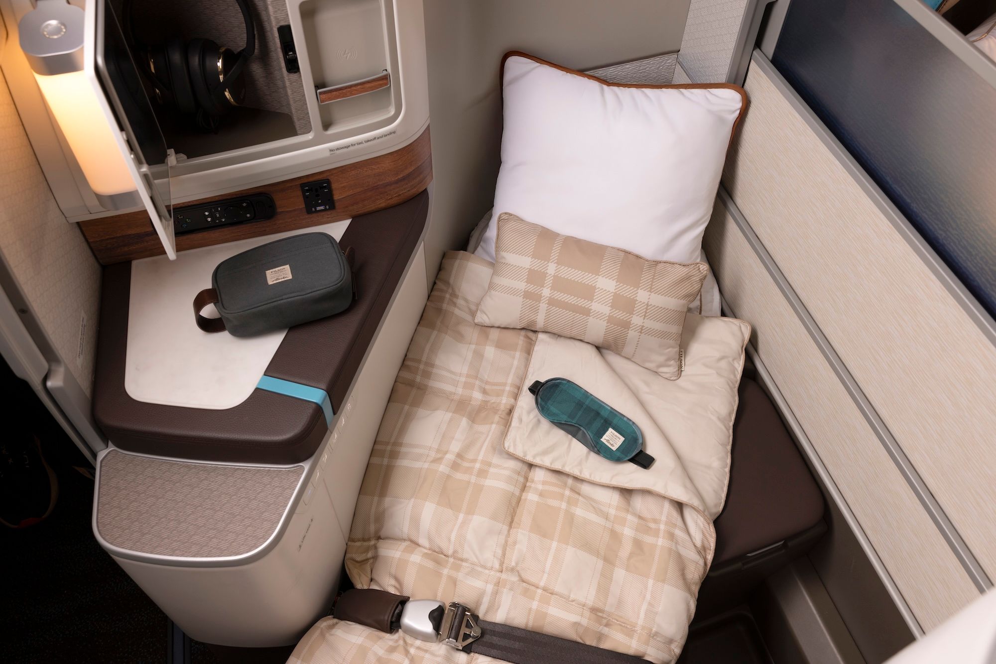 Alaska Airlines' new business-class cabin for international flights is set to debut in April.