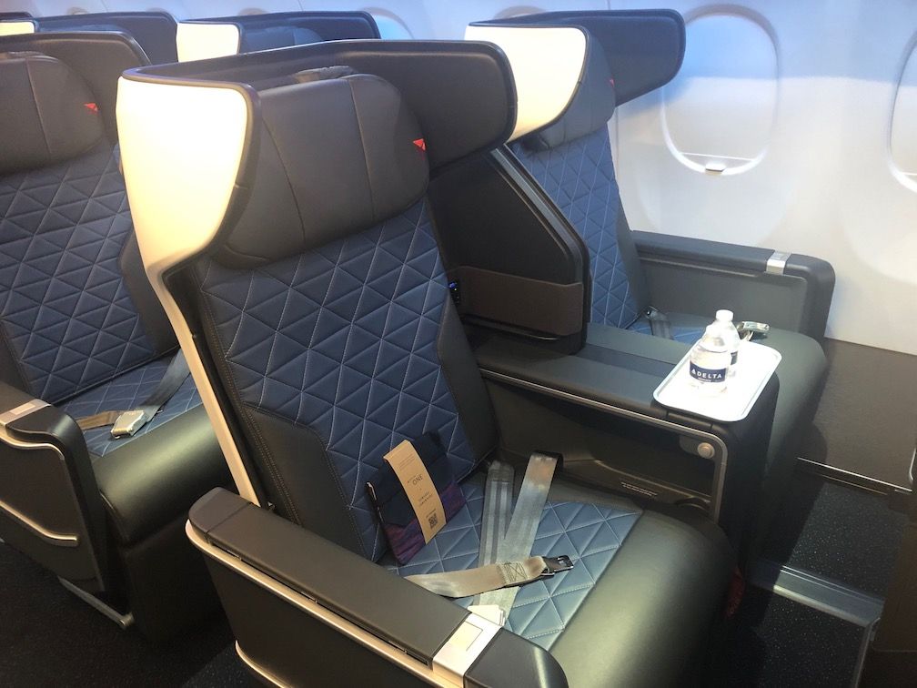 Delta's A321neo first-class seat, which launches May 20.Credit: Donna M. Airoldi