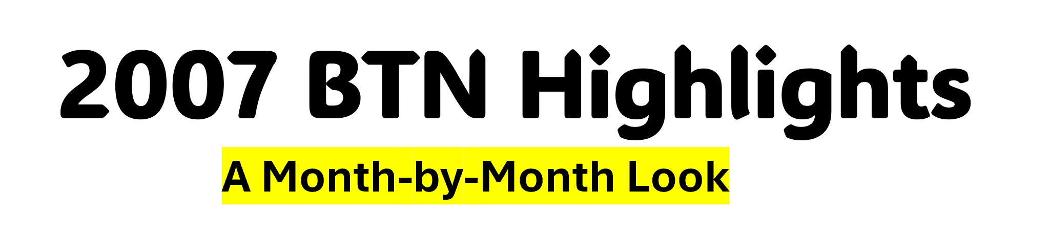 2007 Timeline Header