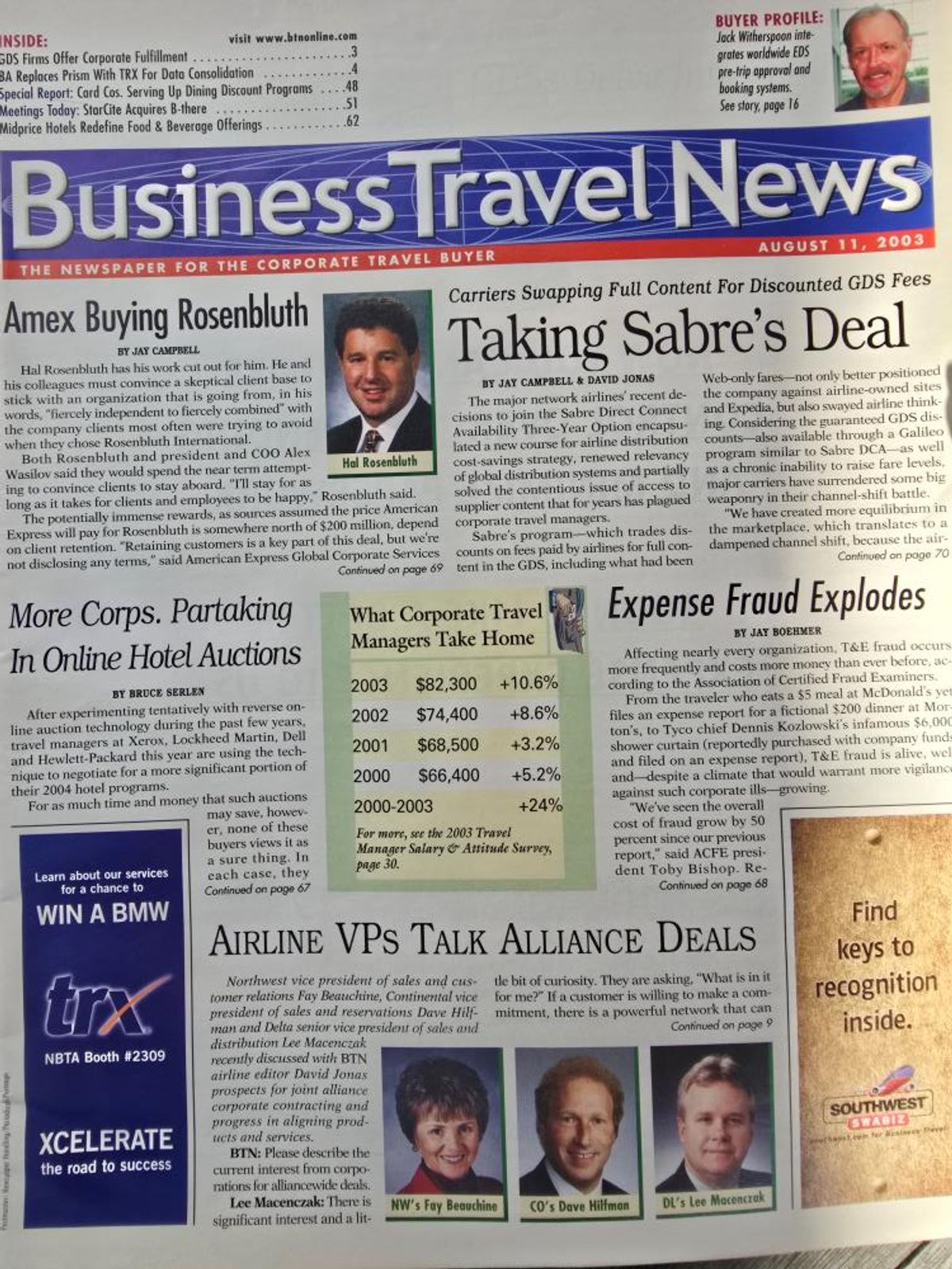 2003: Steep Travel Cuts, Web Dominance and Signs of Life