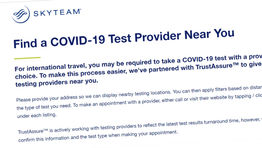 SkyTeam launches Covid test directory