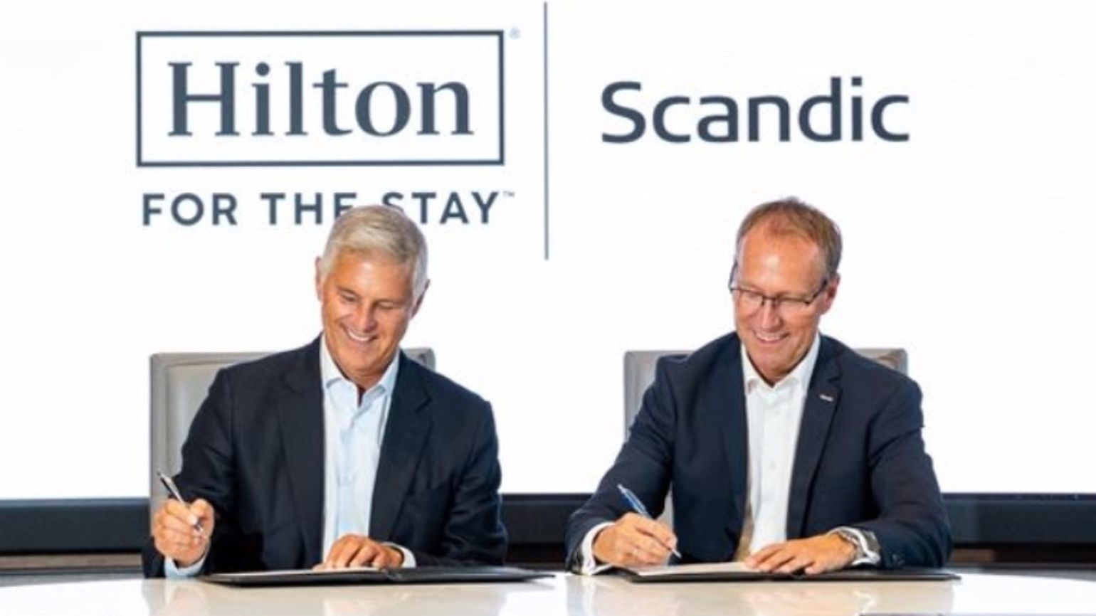Hilton’s CEO Chris Nassetta and Scandic's Jens Mathiesen