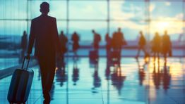 Airport business traveller image