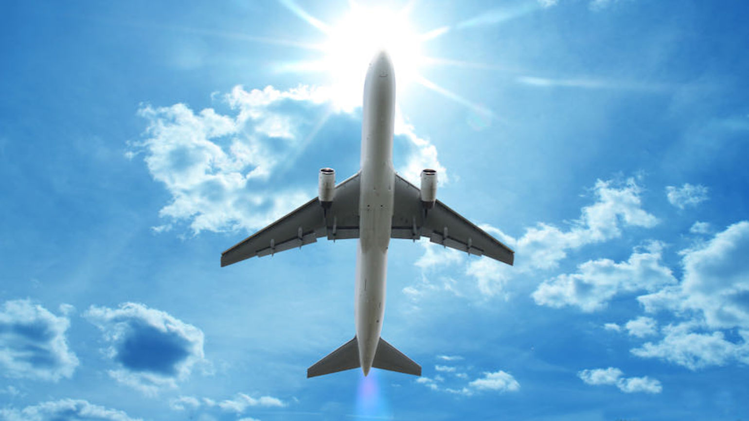 aircraft sunshine blue sky