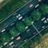 Aerial shot of traffic