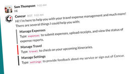 Concur pilots chatbot for Slack