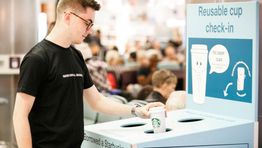 Starbucks trials reusable cups at Gatwick airport