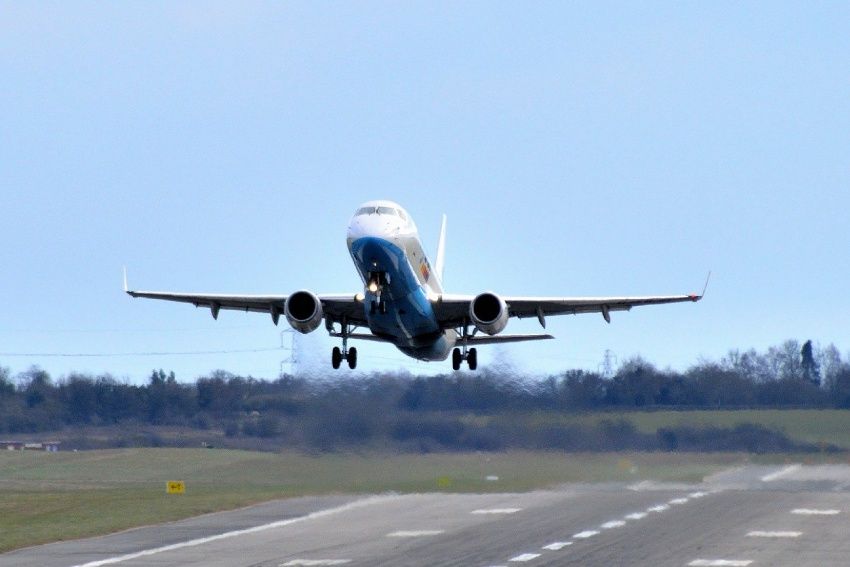 An aircraft taking off
