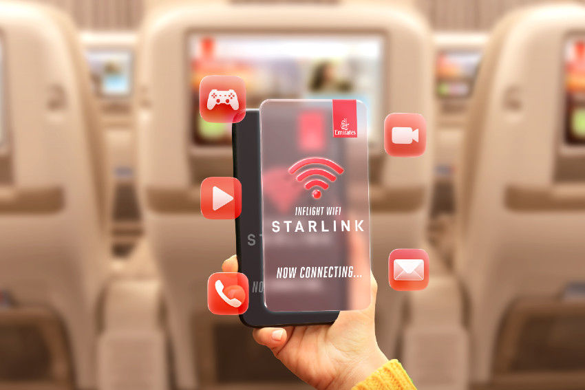 Emirates starts rolling out Starlink wifi on long-haul fleet