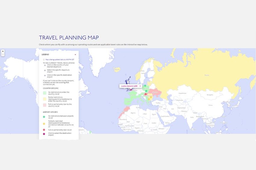 Travel Planning Map Wizzair Wizz Air Creates Covid-19 Planning Map | Business Travel News Europe
