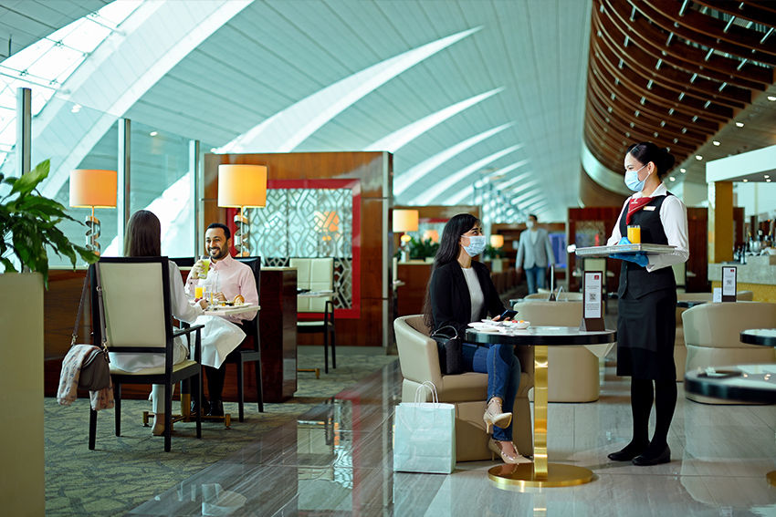 Emirates to reopen lounges with a la carte service