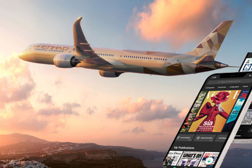 Etihad replaces inflight print publications with digital