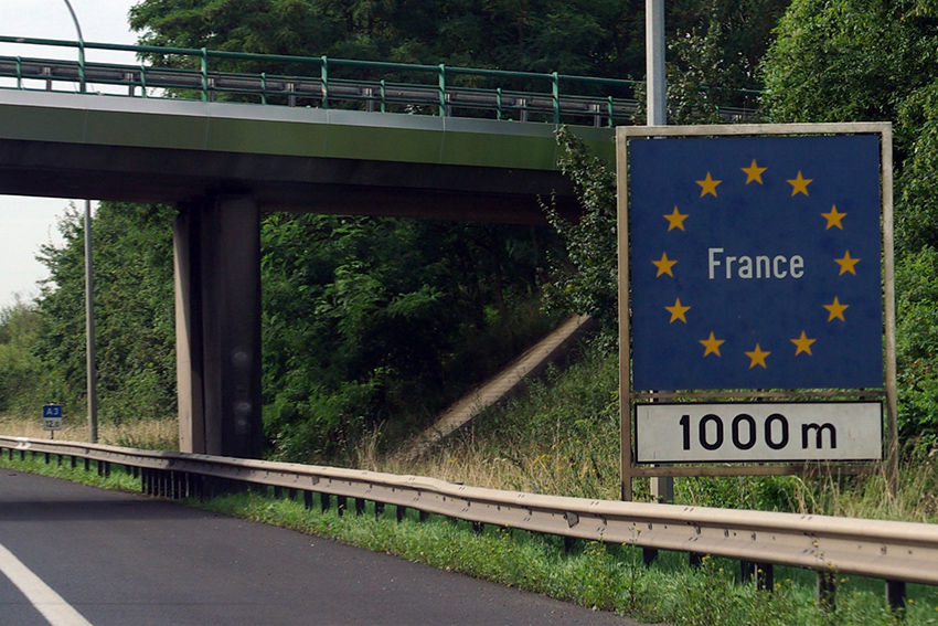 French border sign