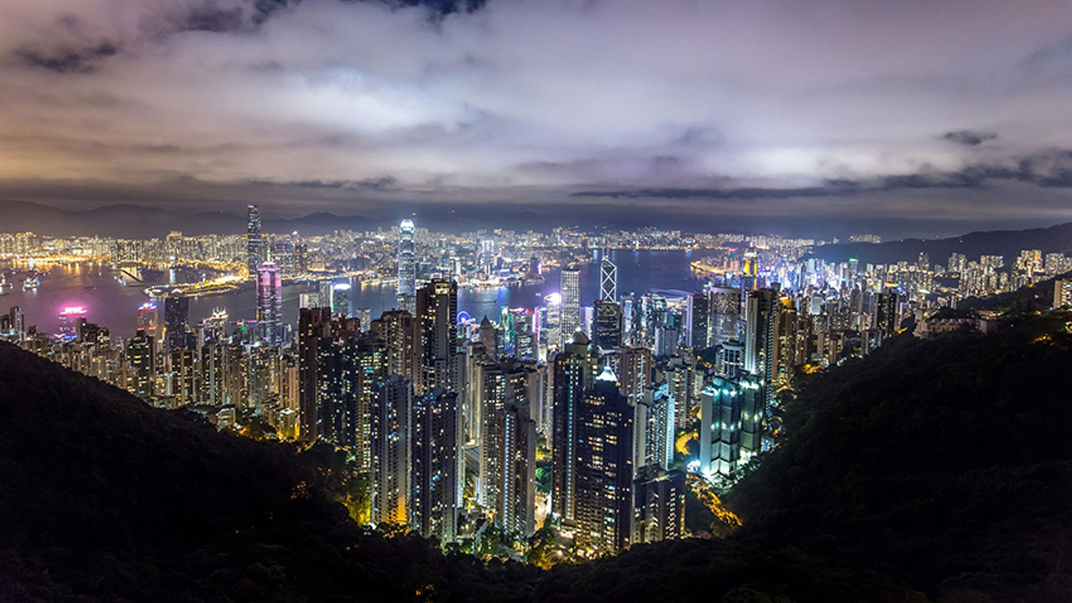 Hong Kong at night