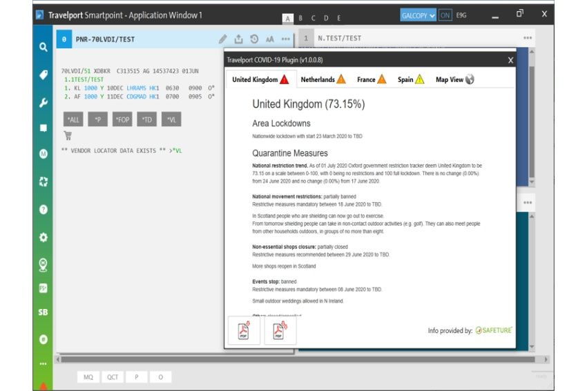Travelport Covid tracker