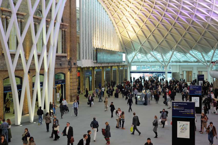 London Kings Cross station Rail Delivery Group