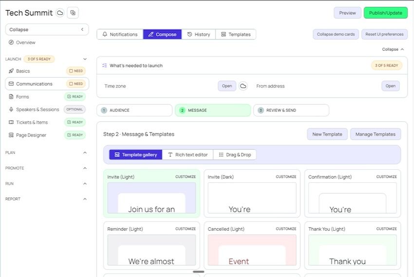 Blackthorn's new web-based planner interface aims to streamline event management workflows