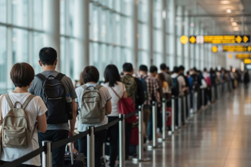 Airport queue