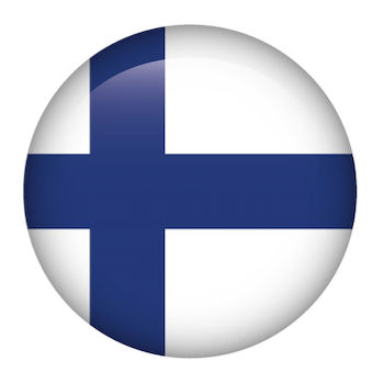 Finland button flag