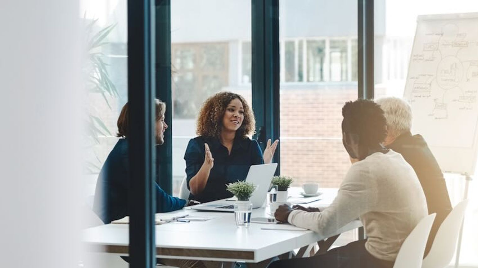 Small office meeting