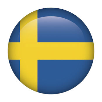Sweden button flag