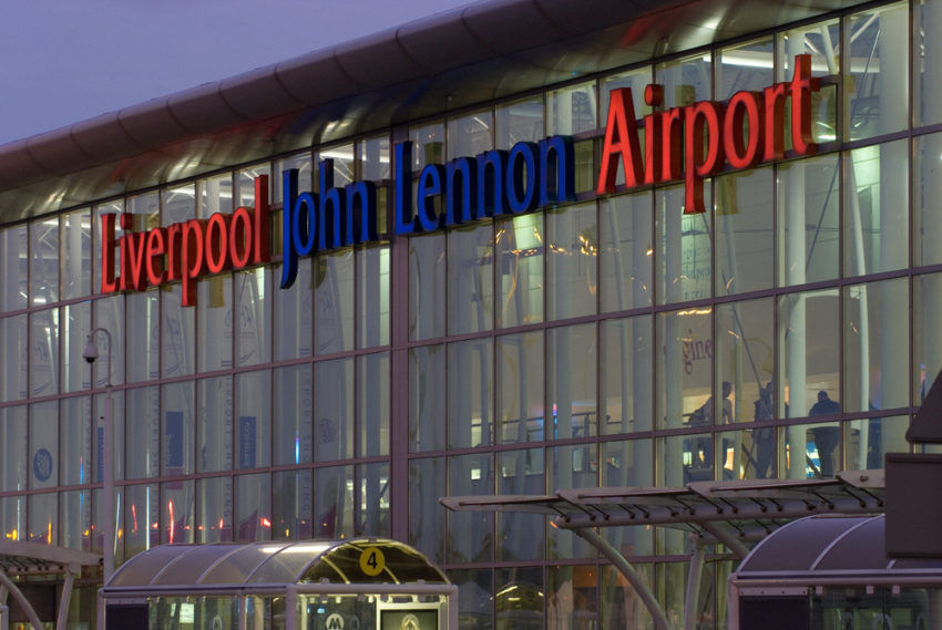 Liverpool airport closed after private jet skids off runway