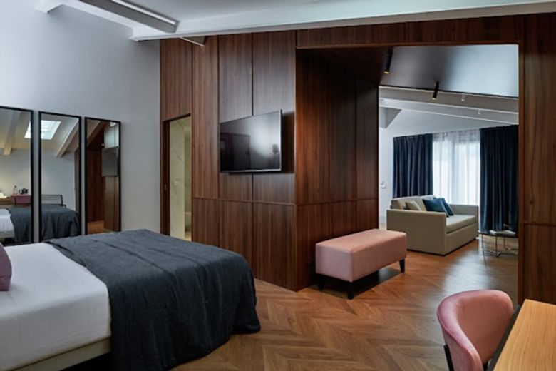 Guest room at Room Mate's newly acquired Helen Berger hotel in Valencia, Spain Guest room at Room Mate's newly acquired Helen Berger hotel in Valencia, Spain