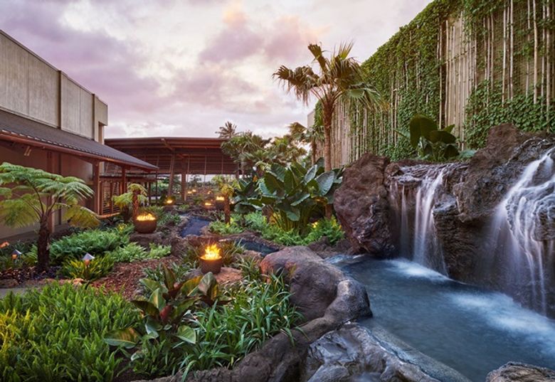 1 Hotel Hanalei Bay lobby garden 1 Hotel Hanalei Bay lobby garden