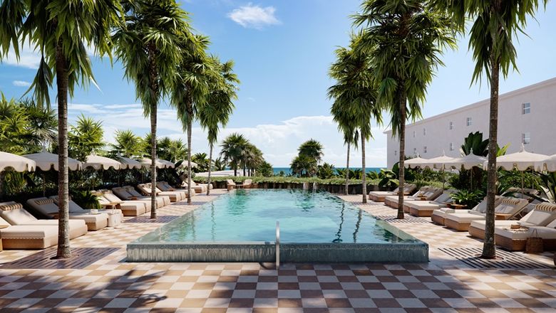 The new 4th floor pool at the Delano Miami Beach (Binyan Studios)