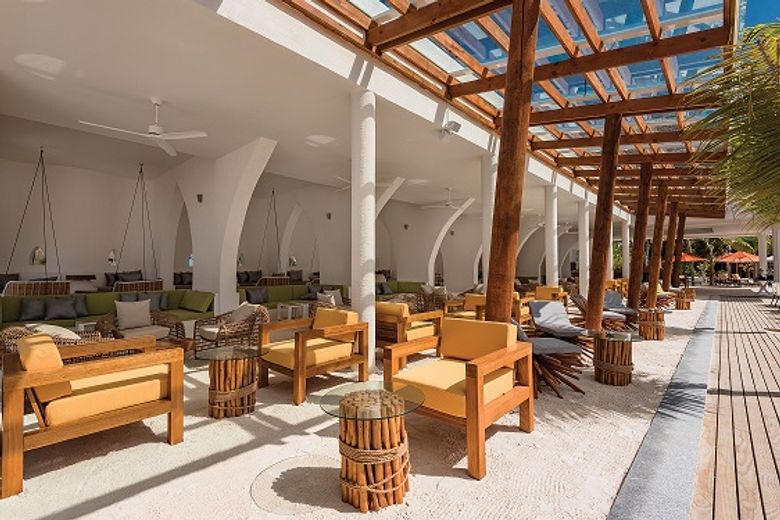 Social space at Colours of Oblu Sangeli in the Maldives Social space at Colours of Oblu Sangeli in the Maldives