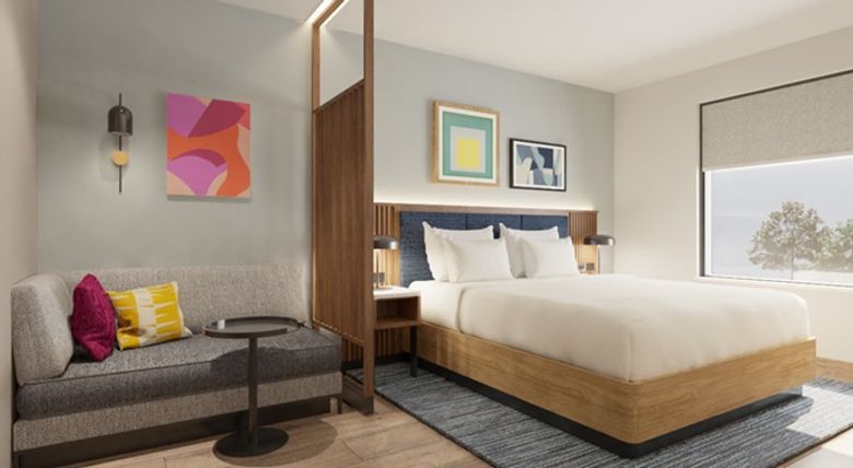 Rendering for Home2 Suites room in CALA Rendering for Home2 Suites room in CALA