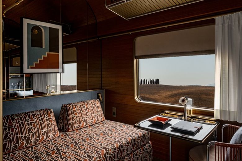 La Dolce Vita Orient Express train private sitting room La Dolce Vita Orient Express train private sitting room